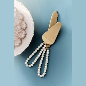 NEW Perla Cake Serve Set by Anthropologie - Gold